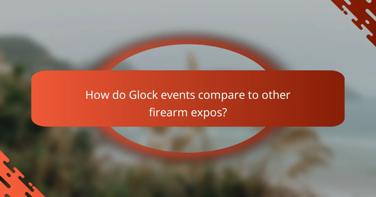 How do Glock events compare to other firearm expos?